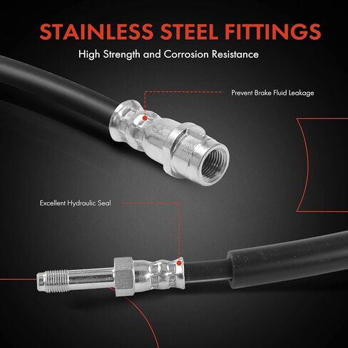A-Premium Rear Brake Hydraulic Hose Compatible with Select Audi Models - A6 2012-2018, A6 Quattro 2012-2019, A7 Quattro 2012-2018, RS7 2014-2018, S6 S7 2013-2018 - Replace# 4G0611775J in Saudi Arabia