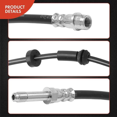 A-Premium Rear Brake Hydraulic Hose Compatible with Select Audi Models - A6 2012-2018, A6 Quattro 2012-2019, A7 Quattro 2012-2018, RS7 2014-2018, S6 S7 2013-2018 - Replace# 4G0611775J in Saudi Arabia
