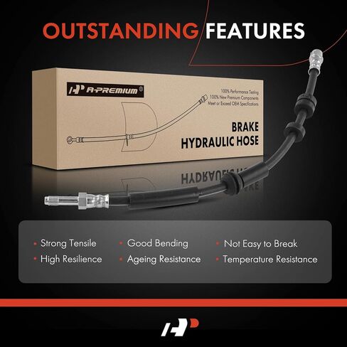 A-Premium Rear Brake Hydraulic Hose Compatible with Select Audi Models - A6 2012-2018, A6 Quattro 2012-2019, A7 Quattro 2012-2018, RS7 2014-2018, S6 S7 2013-2018 - Replace# 4G0611775J in Saudi Arabia