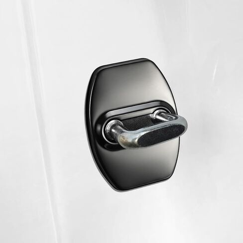 TOMALL 4Pcs Car Door Lock Latches Covers Compatible with Cadillac Escalade CTS XT5 XT4 CT6 XT5 Stainless Steel Vehicle Specific Protection Exterior Accessories Sports Style Decoration (Black) in Saudi Arabia