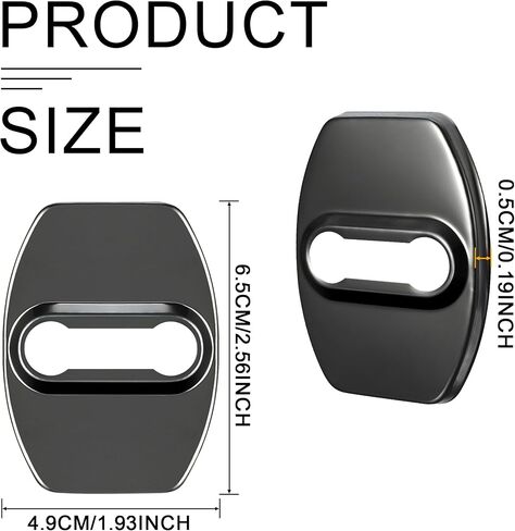 TOMALL 4Pcs Car Door Lock Latches Covers Compatible with Cadillac Escalade CTS XT5 XT4 CT6 XT5 Stainless Steel Vehicle Specific Protection Exterior Accessories Sports Style Decoration (Black) in Saudi Arabia