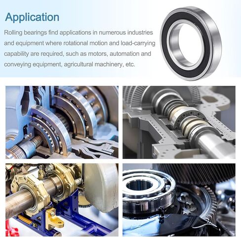 uxcell 6215-2RS Deep Groove Ball Bearing 75x130x25mm C3 Clearance Radial Bearing, Double Sealed ABEC1 Chrome Steel Bearings, Single Row in Kuwait