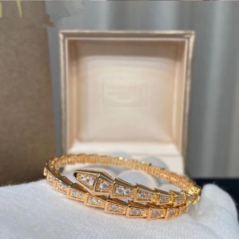 7 Inch 925 Silver Moissanite Diamond Bangle Snake Top Luxury Jewelry Fine Jewelry Bracelet Bangles for Unisex Snake Bracelet in Kuwait