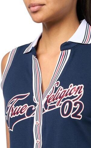 True Religion Women's Sporty Terry Polo Top in Saudi Arabia