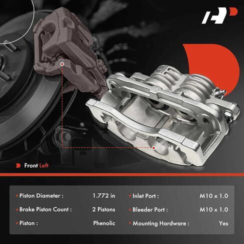 A-Premium Disc Brake Caliper Assembly with Bracket Compatible with Select Buick, Chevy, GMC, Isuzu, Olds & Saab Models - Rainier, SSR, Trailblazer, Envoy, Ascender, Bravada, 9-7x - Front Passenger in Saudi Arabia