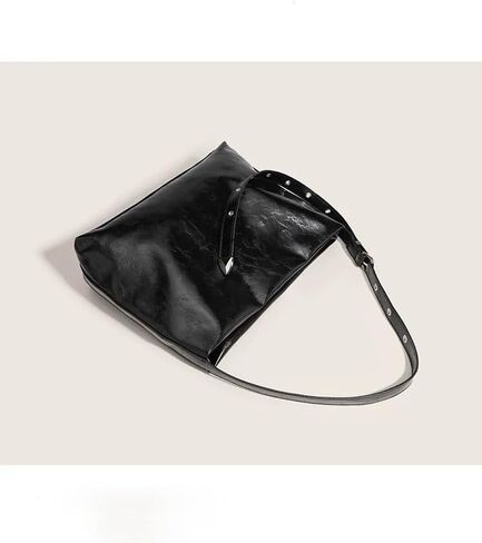 Women's Oversized Hobo Shoulder Bag Soft PU Glossy Leather Crossbody with Adjustable Strap Tote Wallet in Saudi Arabia