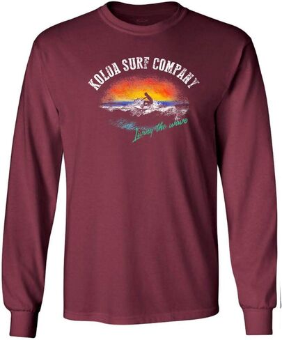 Koloa Surf Mens Surfer at Sunset Logo Long Sleeve T-Shirts - Regular, Big & Tall in Saudi Arabia