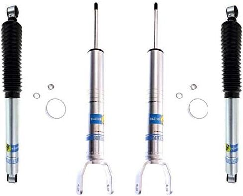 Bilstein 24-317887 24-187374 مجموعة من 5100 ممتص صدمات أمامي وخلفي أحادي الأنبوب يناسب 2011 2018 Ram 1500 4WD مع رفع خلفي 0-1 بوصة - يوفر رفع أمامي 0-2.8 بوصة in Kuwait