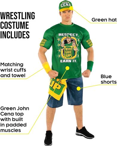 Morph John Cena WWE Costume Men, Wrestling Costume Mens, Halloween Costumes for Men in Saudi Arabia