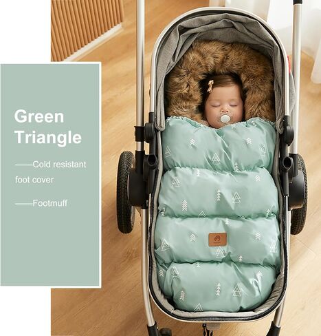 Baby Stroller Bunting Bags Stroller Footmuff Universal Sleeping Bag Winter Outdoor Hooded Bunting Bag Windproof and Water-Resistant Suitable Below 5 ℃ in Kuwait