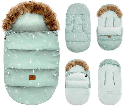 Baby Stroller Bunting Bags Stroller Footmuff Universal Sleeping Bag Winter Outdoor Hooded Bunting Bag Windproof and Water-Resistant Suitable Below 5 ℃ in Kuwait