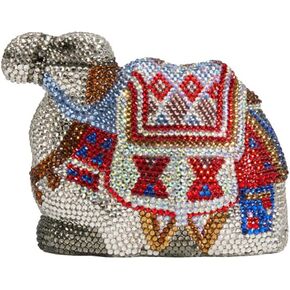 RomanticDesign Women Luxury Camel Rhinestone Evening Clutch Sparkly Crystal Purse Party Prom Banquet Handbag in Saudi Arabia