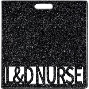 Plifal ER TECH Badge Buddy Card Holder - Emergency Room Technician Glitter Sliver Nurse Nursing Accessories Horizontal ID Name Identification Tags for Hospital Medical Student Work in Saudi Arabia
