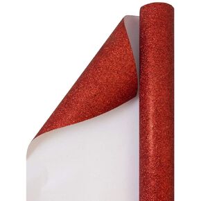 JAM Paper Gift Wrap - Glitter Wrapping Paper - 25 Sq Ft - Aqua Blue Glitter - Roll Sold Individually in Kuwait