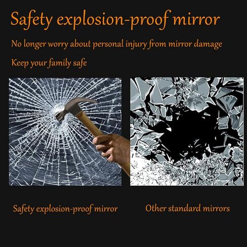 Black Metal Framed Mirror Rectangle Wall Mount Bathroom Vanity Mirror, 20" X 28" in Kuwait