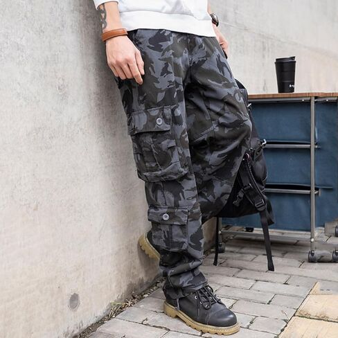 Sobrisah منتصف منخفضة الارتفاع السراويل البضائع للرجال القطن السراويل التكتيكية العسكرية 8 جيوب سراويل للتسلق السراويل العمل القتالية in Kuwait