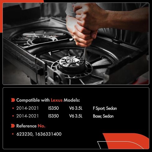A-Premium Radiator Fan Motor Compatible with Lexus IS350 2014 2015 2016 2017 2018 2019 2020 2021 3.5L in Saudi Arabia