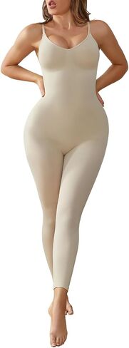 Unitard Jumpsuits for Women Tummy Control Capri Bodysuits Cropped Yoga Body Suit Compression Jumpsuits in Saudi Arabia