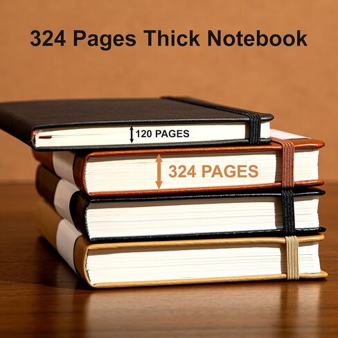 Yoment Lined Journal Notebook for Women Men 324 Pages Pink Leather Journals for Writing A5 Hardcover Journaling Notebooks 100 GSM Thick College Ruled Notebooks for Work School, Pink in Kuwait