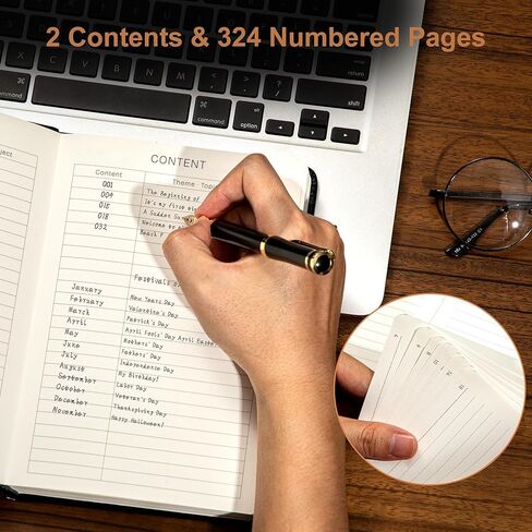 Yoment Lined Journal Notebook for Women Men 324 Pages Pink Leather Journals for Writing A5 Hardcover Journaling Notebooks 100 GSM Thick College Ruled Notebooks for Work School, Pink in Kuwait