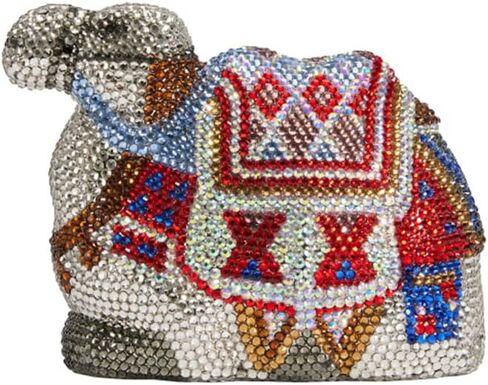 RomanticDesign Women Luxury Camel Rhinestone Evening Clutch Sparkly Crystal Purse Party Prom Banquet Handbag in Saudi Arabia