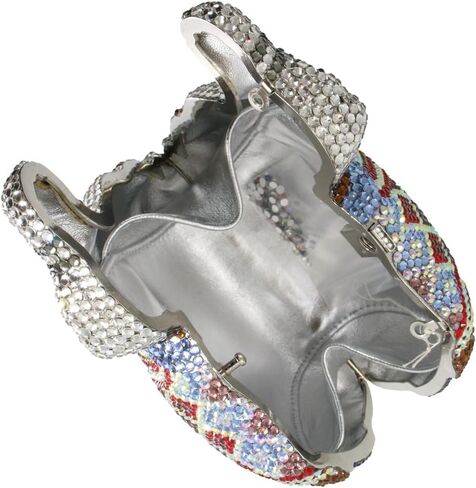 RomanticDesign Women Luxury Camel Rhinestone Evening Clutch Sparkly Crystal Purse Party Prom Banquet Handbag in Saudi Arabia