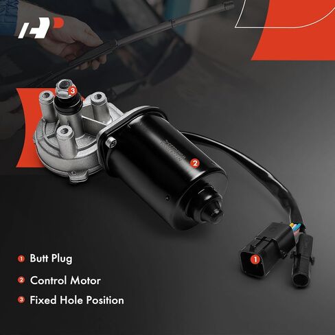 A-Premium Front Windshield Wiper Motor Compatible with International Harvester, Freightliner, Western Star, Peterbilt, Kenworth, Volvo, Mack Models - 9200, 9400, 9900, 5500, 5900, Columbia, Century in Saudi Arabia