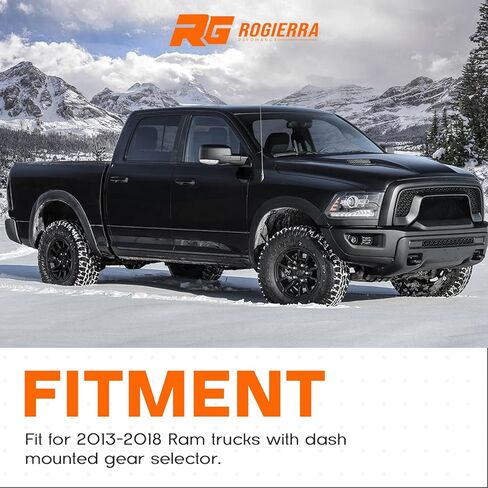 مقبض ناقل الحركة الأوتوماتيكي من الألومنيوم لـ 2013-2018 Ram 1500، استبدال رافعة ناقل الحركة المثبتة على لوحة القيادة، أسود in Kuwait