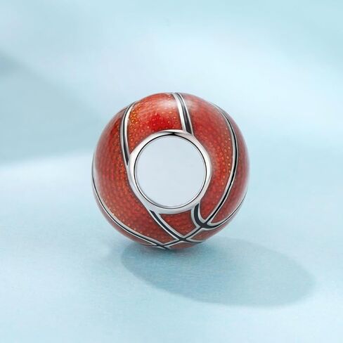 Basketball Charm 925 Sterling Silver Charm Fits For Pandora Bracelet, Gift for Women in Saudi Arabia