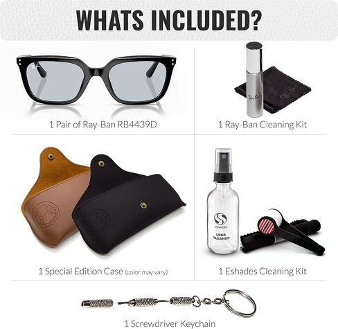 Ray-Ban RB4439D Square Shaped Sunglasses for Men & Women with Official RAYBAN Eyewear Kit in Saudi Arabia