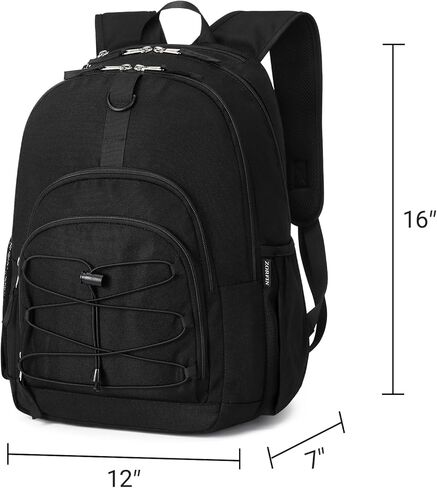 حقيبة ظهر ZORFIN للمدرسة، للسفر: حقيبة كتب للبنات والأولاد - حقيبة ظهر للأطفال مع مقصورات متعددة - أزرق أورورا ليلي in Kuwait