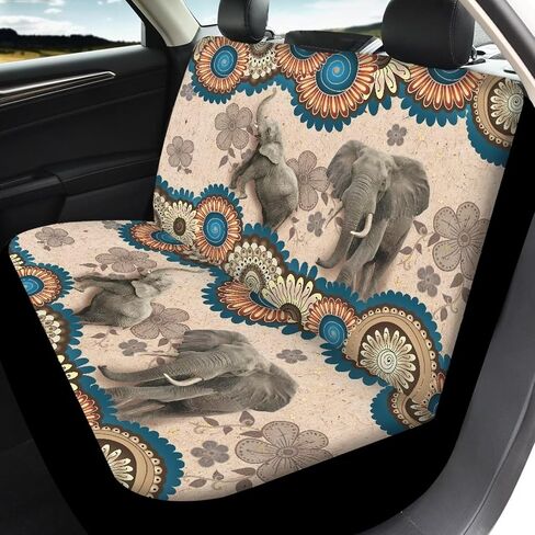 Deer Flag Tree Camo Pattern Car Seat Covers Full Set, Front Seat Covers and Split Rear Bench Seat Covers, Universal Fit for Most Cars, Sedan, Truck, SUV in Saudi Arabia