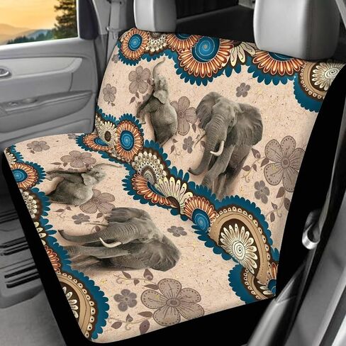 Deer Flag Tree Camo Pattern Car Seat Covers Full Set, Front Seat Covers and Split Rear Bench Seat Covers, Universal Fit for Most Cars, Sedan, Truck, SUV in Saudi Arabia
