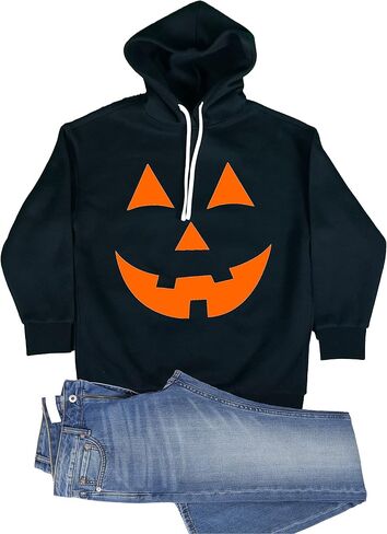 Go All Out Jack O Lantern Pumpkin Face Halloween Funny Mens Women Youth Sweatshirt Hoodie in Saudi Arabia