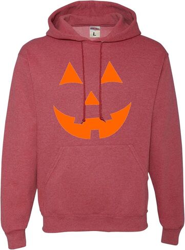Go All Out Jack O Lantern Pumpkin Face Halloween Funny Mens Women Youth Sweatshirt Hoodie in Saudi Arabia