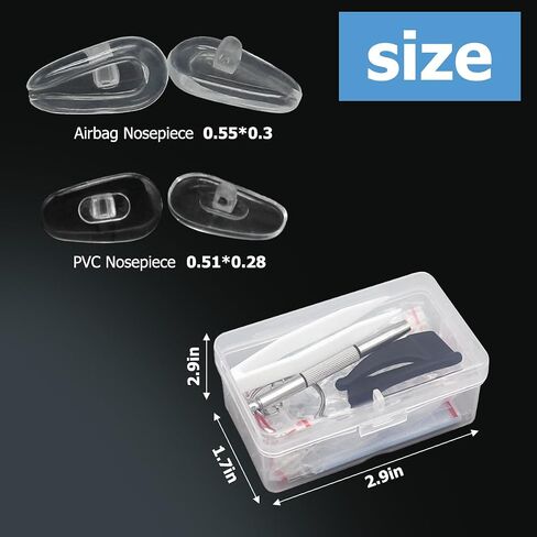 20 Pairs of Soft Silicone and PVC Eyeglass Nose Pads Set, Eyeglasses Repair Kit, Soft Silicone and PVC Models in Saudi Arabia