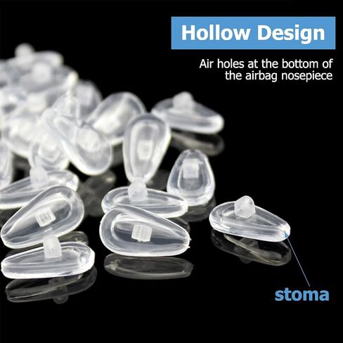 20 Pairs of Soft Silicone and PVC Eyeglass Nose Pads Set, Eyeglasses Repair Kit, Soft Silicone and PVC Models in Saudi Arabia