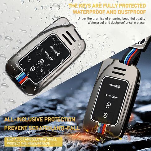 Compatible with Lexus Key Fob Cover,ES NX RX UX GX TX LC LS Key Fob Case,Metal Shell & Soft Silicone Protection in Saudi Arabia