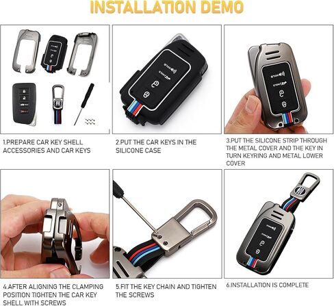 Compatible with Lexus Key Fob Cover,ES NX RX UX GX TX LC LS Key Fob Case,Metal Shell & Soft Silicone Protection in Saudi Arabia