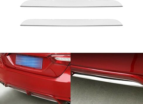 x xotic tech Rear Bumper Lower Lip Cover Trim, Red Stainless Steel, Compatible with Camry SE XSE 2018-2024 in Saudi Arabia