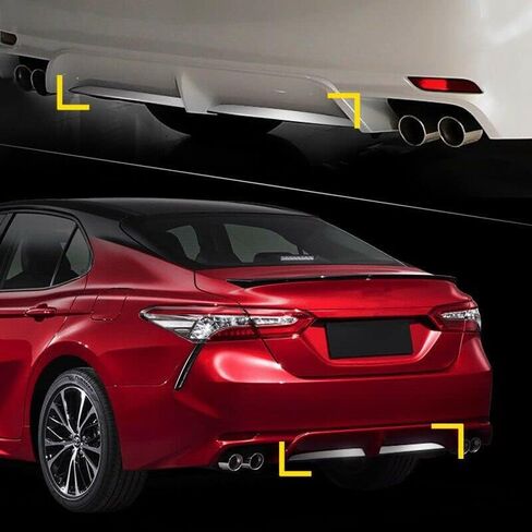 x xotic tech Rear Bumper Lower Lip Cover Trim, Red Stainless Steel, Compatible with Camry SE XSE 2018-2024 in Saudi Arabia