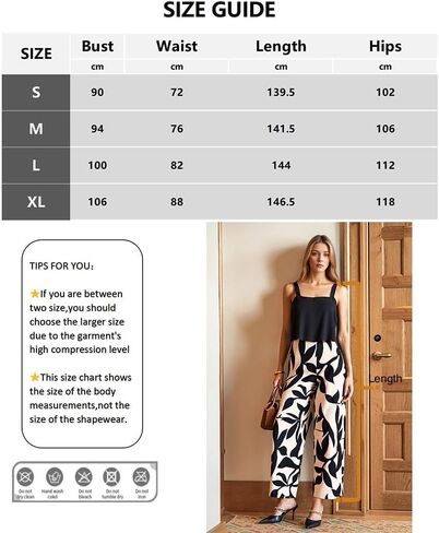 Women's Two-Piece Jumpsuit, Black Tank Top with Pink Floral Print Wide Leg Pants in Kuwait