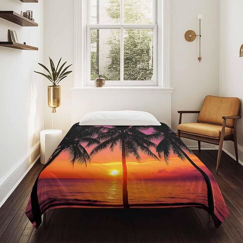 Tapestry Wall Hanging Pink Summer Beach Sunset Tapestries Aesthetic Tropical Coconut Tree Tapestry for Bedroom Living Room College Dorm Art Wall Decor Decorative Backdrop 50x60 Inch in Saudi Arabia