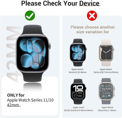 حافظة T Tersely (3 عبوات) متوافقة مع Apple Watch Series 9 Series 8 Series 7-41 ملم، واقي شاشة مدمج رفيع من الزجاج المقوى عالي الدقة لهاتف iwatch 9/8/7 (شفاف*3، 41 ملم) in Kuwait