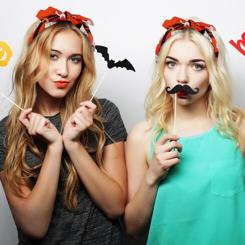 Jaciya Halloween Headband Bow Orange Headbands for Women Girls Pumpkin Ghost Headband Halloween Accessories in Saudi Arabia