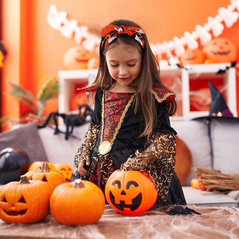 Jaciya Halloween Headband Bow Orange Headbands for Women Girls Pumpkin Ghost Headband Halloween Accessories in Saudi Arabia