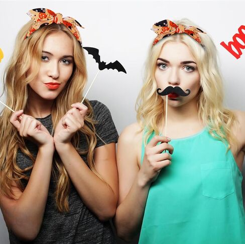 Jaciya Halloween Headband Bow Orange Headbands for Women Girls Pumpkin Ghost Headband Halloween Accessories in Saudi Arabia