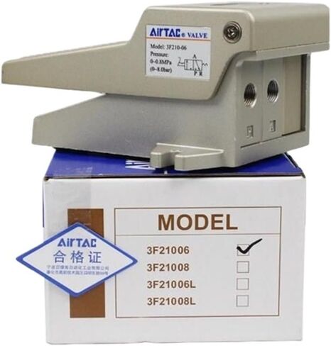 1PCS Foot Valve Pneumatic Foot Pedal Valve Cylnder Control 4F210-08L 3F210-08 Cylinder Controller Pedal(3FM-210-06,With-8mm-Fitting) in Saudi Arabia
