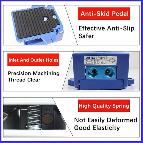1PCS Foot Valve Pneumatic Foot Pedal Valve Cylnder Control 4F210-08L 3F210-08 Cylinder Controller Pedal(3FM-210-06,With-8mm-Fitting) in Saudi Arabia