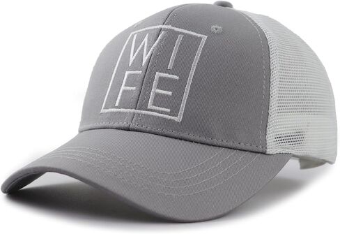 قطعتان من قبعات سائقي الشاحنات Hubby and Wifey للرجال والنساء، قبعة بيسبول شبكية مطرزة قابلة للتعديل in Kuwait